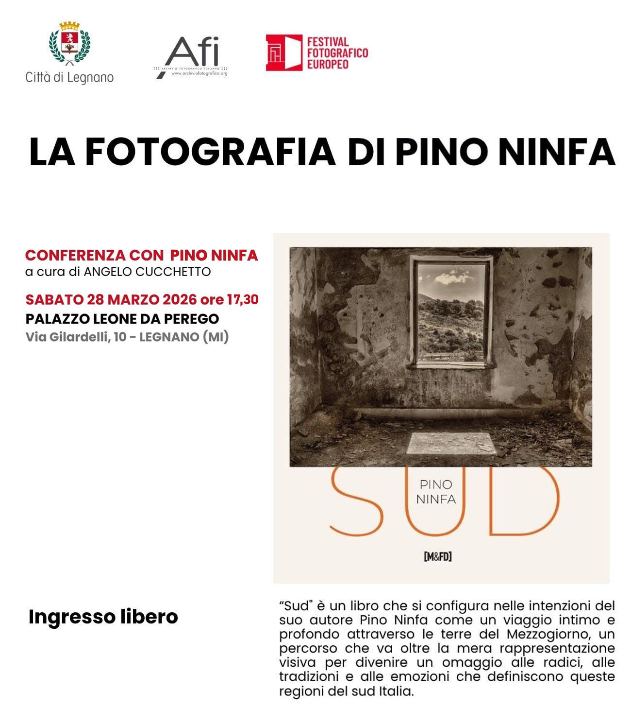 PRESENTAZIONE DEL LIBRO “SUD” DI PINO NINFA